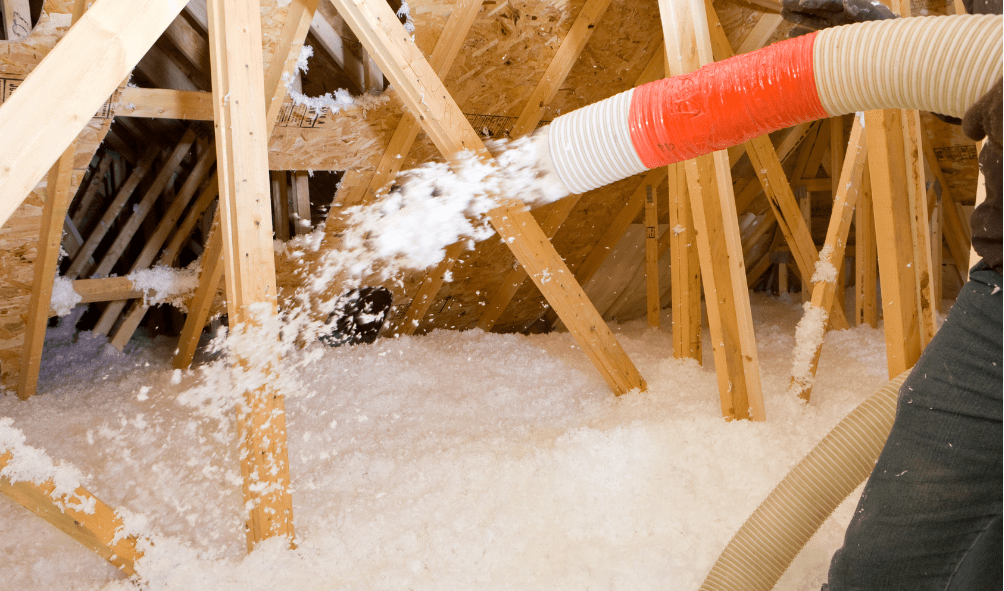 blown-in attic insulation in Everett