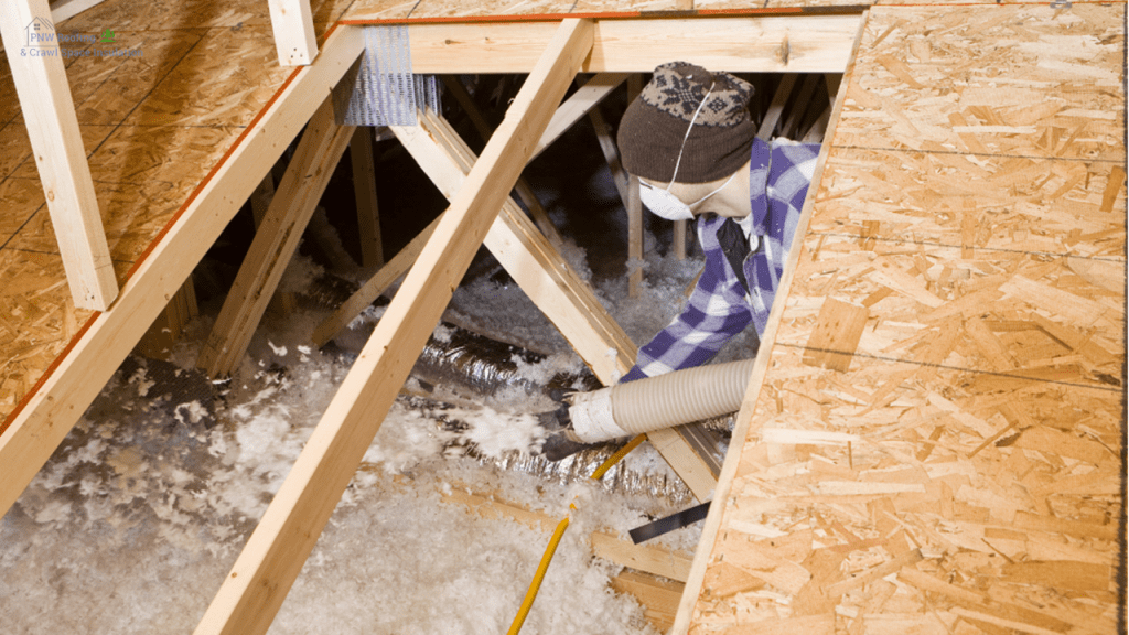 DIY attic insulation in Everett